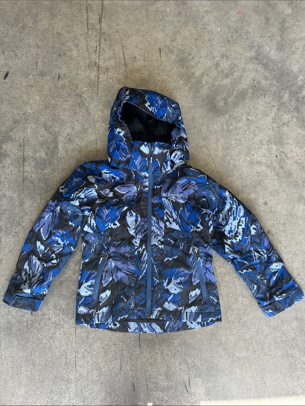 Columbia Arctic Trip III Interchange Jacket Kids 6/6X Blue Winter Ski Snow Coat
